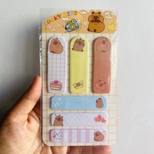Syn Shop Capybara Kapibara Figür Postit Yapışkanlı Not Kağıt Etiket Seti