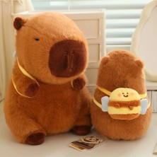 Syn Shop Capybara Kapibara Figür Peluş Oyuncak Uyku Arkadaşı Umuşak Sevimli 33 cm Kahverengi Dekoratif Hediyelik