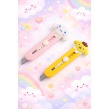 Syn Shop 2 Adet Cinnamoroll Pompompurin Maket Bıçağı Fatçata Kırtasiye Ofis Hediye 10 cm