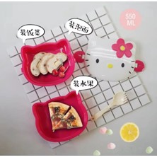 Syn Shop Hello Kitty Okul Beslenme Kabı Kutu Çatal Kaşık