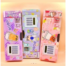 Syn Shop Kawaii Hesap Makineli Lüx 3 Bölmeli Kalemtraş Açacaklı Kalemlik Kalem Kutusu Okul Öğrenci
