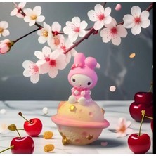 Syn Shop Sanrio Kuromi Y2K Figür Kumbara Masa Üstü Gece Lambası Yanıp Sönen Renkli Işıklı Satürn Gezegen