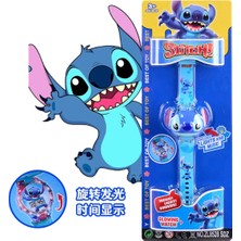Syn Shop Stitch Stiç Mavi Işıklı Müzikli Kol Saati Kız Çocuk Kadın Erkek Doğum Günü Hediye