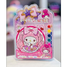 Syn Shop My Melody Puzzle Dıy Kendin Yap Yap Boz Sulu Boya Seti 2 Sayfa Boyama Sticker Yapışkanlı Boncuk