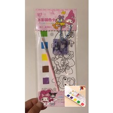 Syn Shop My Melody Sulu Boya Sanat Kit 4yaprak Anahtarlık Fırça Kendin Yap Dıy Etkinlik Aktivite Hediyelik