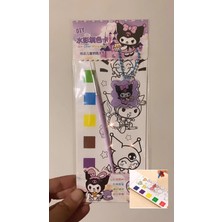 Syn Shop Kuromi Sulu Boya Sanat Kiti 4 Yaprak Anahtarlık Fırça Set Kendin Yap Dıy Etkinlik Aktivite Hediyelik