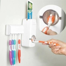 Mobee Otomatik Diş Macunu Sıkacağı 5 Adet Fırçalık Seti