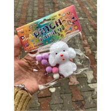 Syn Shop Sevimli Kıvırcık Köpek Pati Patisi Taba Jel Beyaz Yumuşak Squishy Stress Oyuncak Sukuşi