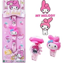 Syn Shop Sevimli Tavşan My Melodi Melodyyy Işıklı Müzikli Kol Saati Kadın Genç Kız Çocuk Doğum Günü Hediye