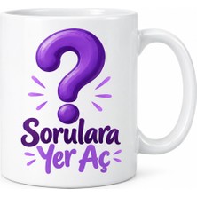 Popüler Sepet Sorulara Yer Aç Tasarımlı Porselen Kupa - Model 578