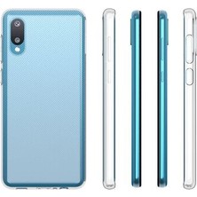 TeleZone Samsung Galaxy A02 Kılıf Ultra Şeffaf Esnek Silikon Kapak Tlz/şeffaf