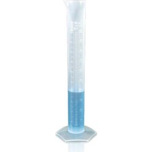 Bomii Laboratuvar Mezür Silindir, Plastik, Şeffaf, Kabartma Skalali, 250 Ml, Altıgen Taban, Dereceli Ölçüm Kabı
