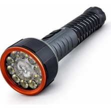 Ertürk Store El Feneri, Şarjlı Pil Göstergeli Mıknatıslı 3000 Lümen 7 Mod USB Şarjlı LED Kamp Araç Tamir Feneri