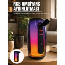 Bomii Bluetooth 5.3 Taşınabilir Hoparlör, Rgb LED Işıklı, Usb, Tf Kart ve Aux Destekli