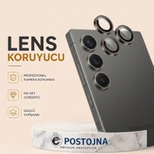 Bomii Samsumg Galaxy S23 ile Uyumlu Kamera Lens Koruyucu Kamera Lensini Koruyucu DYG151 Gümüş