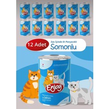 Bomii Somonlu Kedi Konservesi, Sos Içinde Et Parçacıklı, 400 G, Set Of 12 EN-K400S