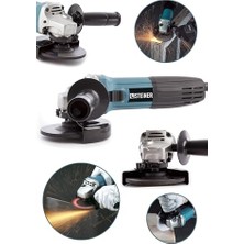 Bomii Germany Technology 2400 W Profesyonel Avuç Içi Spiral Taşlama Makinesi 125 mm + 10 Disk