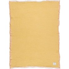 Bomii Battaniye, 4 Katlı Müslin Pamuksu Yumuşaklık Bebek Çocuk Müslin ÖRTÜ%100 Pamuk 80 * 110 cm Sarı 110 x 80