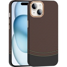 Tele Shop iPhone 14 Karbon Fiber Görünümlü Gros Kılıf – M-Safe Şarj Özellikli Mlk