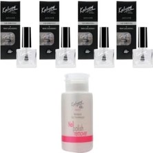 Bomii Oje Koruyucu 4 Adet + Pompalı Aseton 200 ml