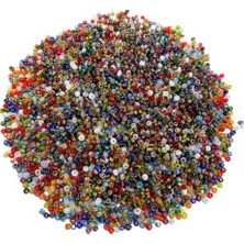 Bomii 3 mm Karışık Kum Boncuk Saydam ve Opak Renkler 100 Gram
