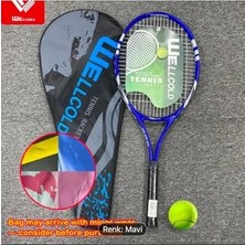 Bomii Pro Tenis Raketi Yüksek Kalite Düşük Sarsılma 27 Inch L2 + Çanta + Tenis Topu 689 Mavi Grip L2, WLCLD01M