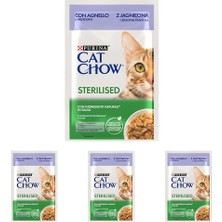 Bomii Kuzu Etli Kısırlaştırılmış Yaş Kedi Maması 85 G 4'lü Paket