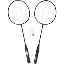 Bomii Fileli Badminton Seti 2 Raket 1 Top Badmington Seti