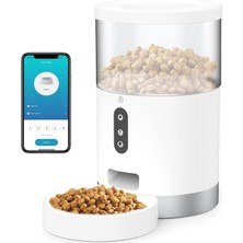 Bomii Otomatik Kedi Mama Kabı - 4 L Geniş Hazneli, Ses Kaydı ve Seslenme Özelliği, Wifi Bağlantısı, Zamanlayıcılı, Porsiyon Ayarlama, App Kontrollü Akıllı Otomatik Evcil Hayvan Mama Kabı