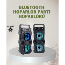 Bomii 1200 Mah Şarjlı LED Işıklı Bluetooth Hoparlör – Fm Radyolu, Hafıza Kart Destekli