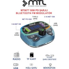 Bomii Bluetooth Fm Modülatör Transmitter Çakmaklık - MT9877, Araç Için