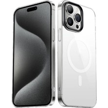 Tele Shop iPhone 15 Pro Magsafe Wireless Şarj Özellikli Şeffaf G-Glass Kılıf – Mlk