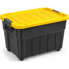 Bomii Saklama Kutusu, Tekerlekli Premium Kapaklı Plastik, 30 L