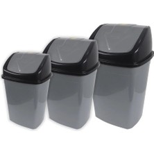Marvielle Plastik 3'lü Klik Set (10-15-25 Lt) - Çöp Kovası