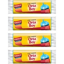 Bomii Güçlü Çöp Torbası Orta Boy 15 Adet 4'lü