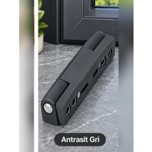 FUALORA Antrasit Gri Pvc Kapı Menteşesi – Galvaniz Çelik Sac Destekli 75 mm