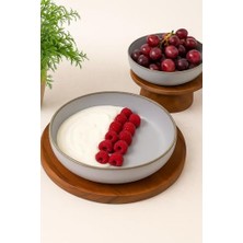 Bomii Moderna 4'lü 20 cm Kase Gri (Amblemli) Gri 20 cm