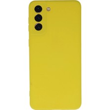 Zenviaa Mey Ithalat® Samsung Galaxy S21 Plus Kılıf Nano Içi Kadife Silikon - Sarı ZNV20296545