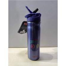Bomii Mor Desenli Çelik Matara, 500 ml
