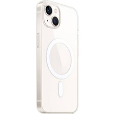 TeleZone iPhone 15 Plus Şeffaf Tek Kamera Çerçeveli Porto M-Safe Şarj Özellikli Kapak