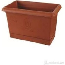 Bomii Saksı, Özgen Plastik Balkon 2 No 5,5 L 27X17X15H cm Kaliteli Kullanışlı Saksı