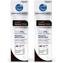 Pearl Drops Instant Natural White Charcoal Diş Macunu 2 x 75 ml
