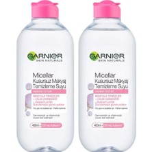 Bomii Garnier Skin Naturals Micellar Kusursuz Makyaj Temizleme Suyu (400 Ml) 2'li Paket