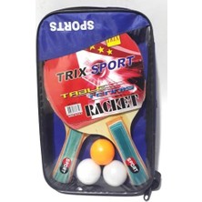 Bomii Raket, 10 cm Saplı 2 ve 4 cm Çaplı 3 Toplu Çantalı Masa Tenis Seti