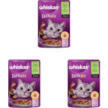 Bomii Pouch Tastymix Sos Içinde Kuzulu Tavuklu ve Havuçlu Yetişkin Kedi Konservesi 85 G 3'lü Paket