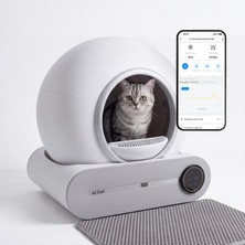 Bomii Akıllı Kedi Tuvaleti - Otomatik Temizlenen Kapalı Kedi Kum Kabı, App ile Uzaktan Kontrol (Poşet Hediyeli ve Elekli Paspas)