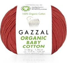 Bomii Gazzal Organic Baby Cotton 50 G - Örgü Yünü 432 Kırmızı