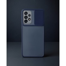 TeknoKapsül Samsung Galaxy A53 5g Kılıf Palm Buzlu Kamera Sürgülü Silikon - Lacivert