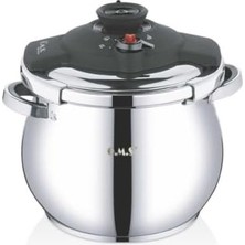 Marmara Avm 5109 Indüksiyonlu Düdüklü Tencere, 22 Cm, 7,0 L, Gümüş Gövde, Siyah Detay 152.5109.07.SILVER