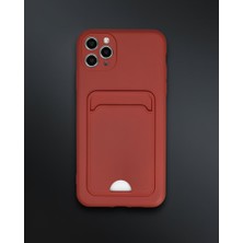 TeknoKapsül Apple Iphone 11 Pro Max Kılıf Kelvin Kartvizitli Silikon - Bordo